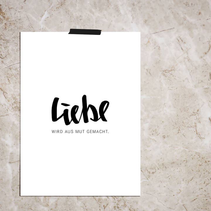 Kärlek är gjord av mod / Affisch för wholesale av Love is the new black