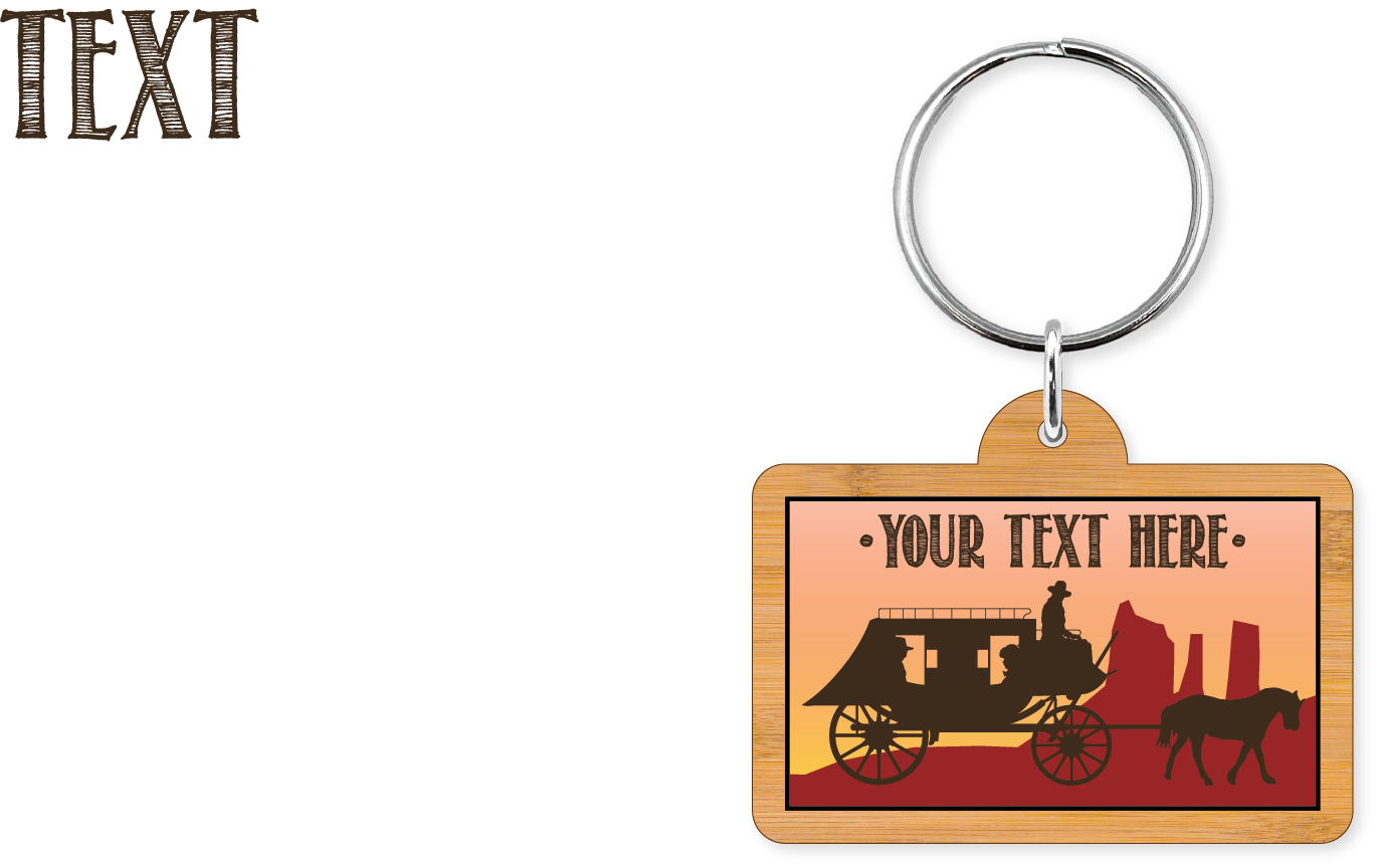 Morris Magnets - Vente Porte-clés – unisexe - Porte-clés - Scène de cheval et de diligence2