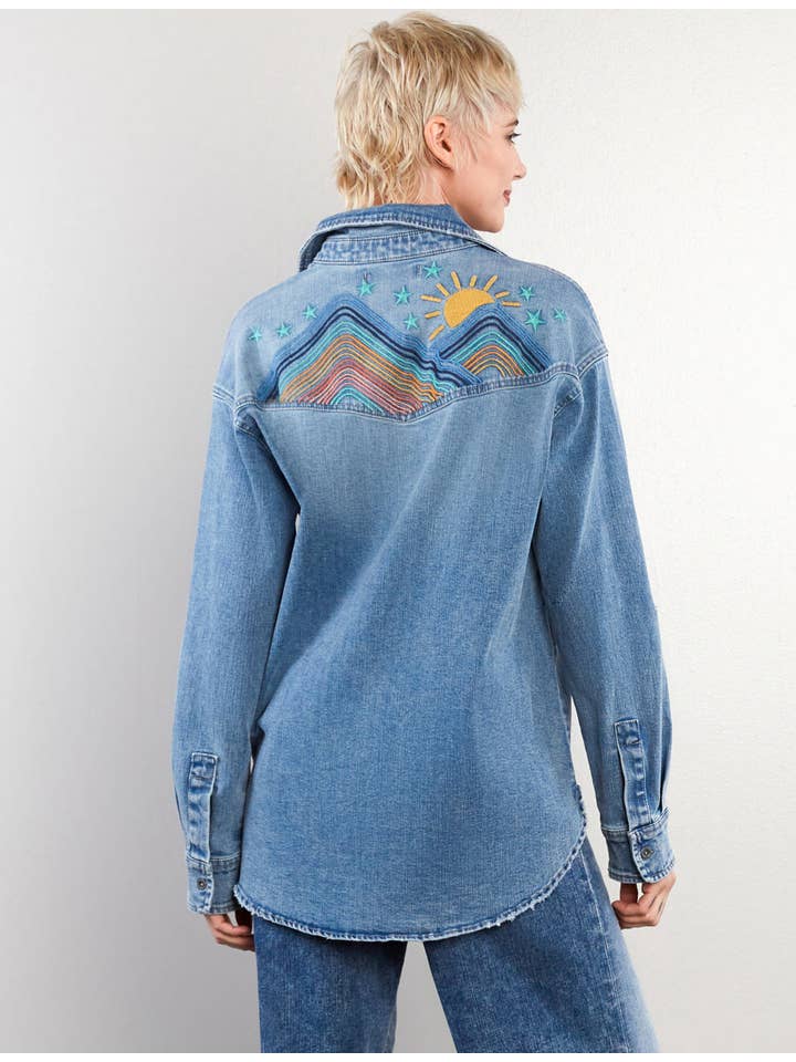 Denim Weekend Warrior Shirt for wholesale on Faire2