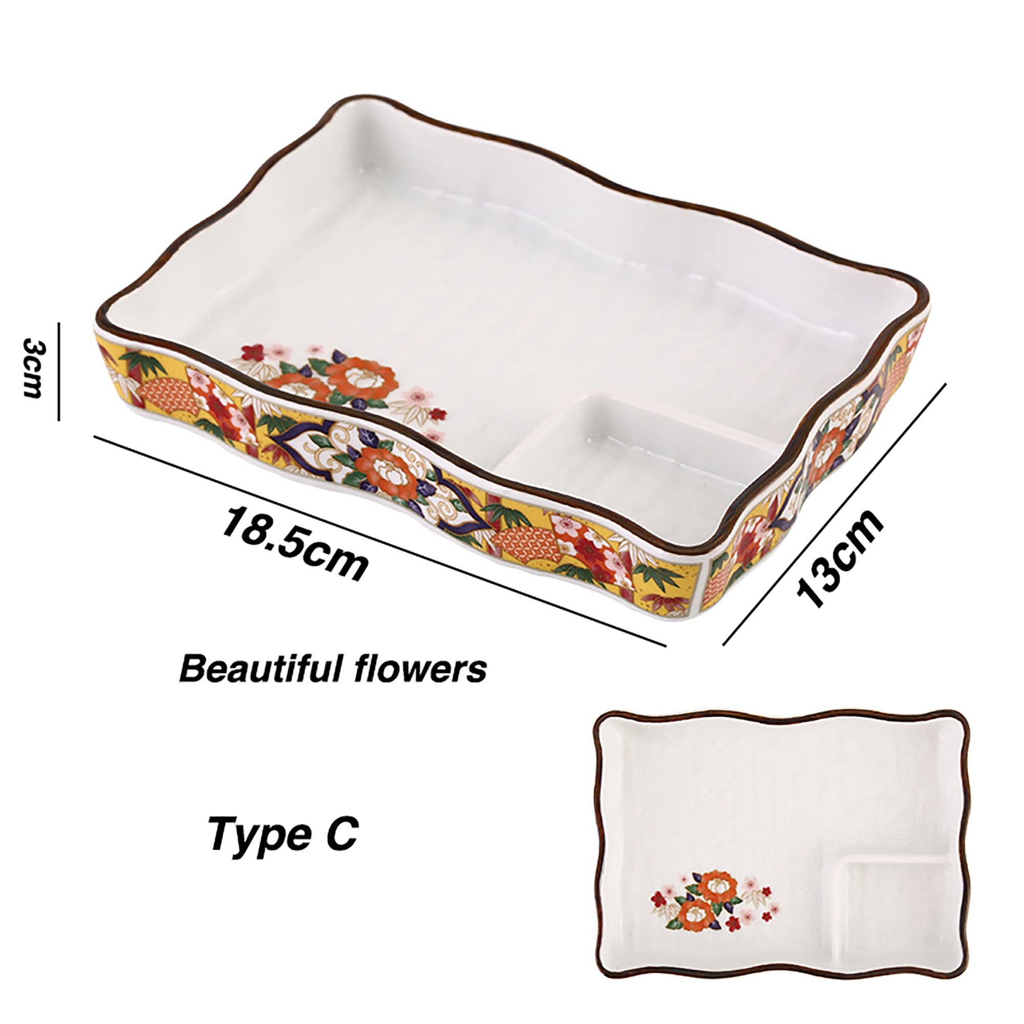 MinoCraft - Vente Plateaux de service - Assiette en porcelaine avec zone de sauce2