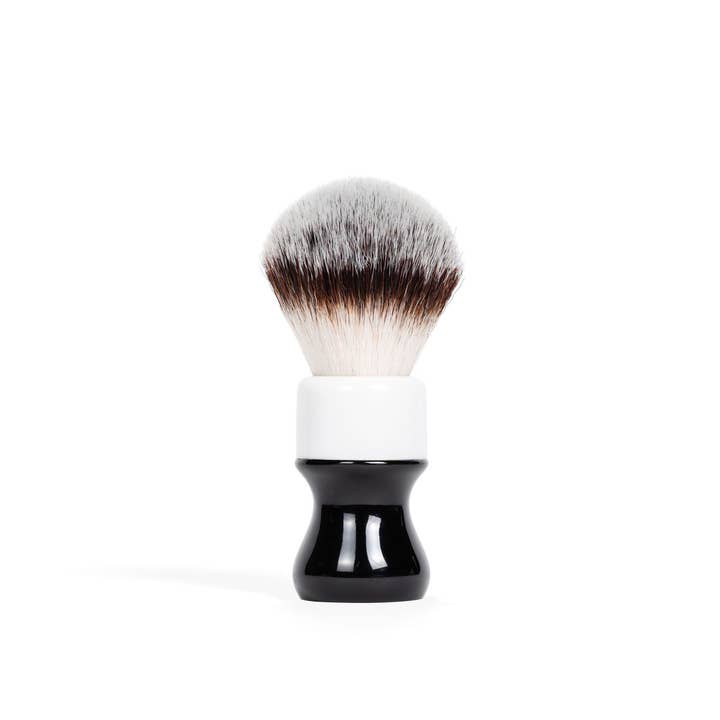 Noble Otter Soap Co. - Wholesale Shave Brush - Men's - Synthetic Shave Brush - Black/White - 26MM