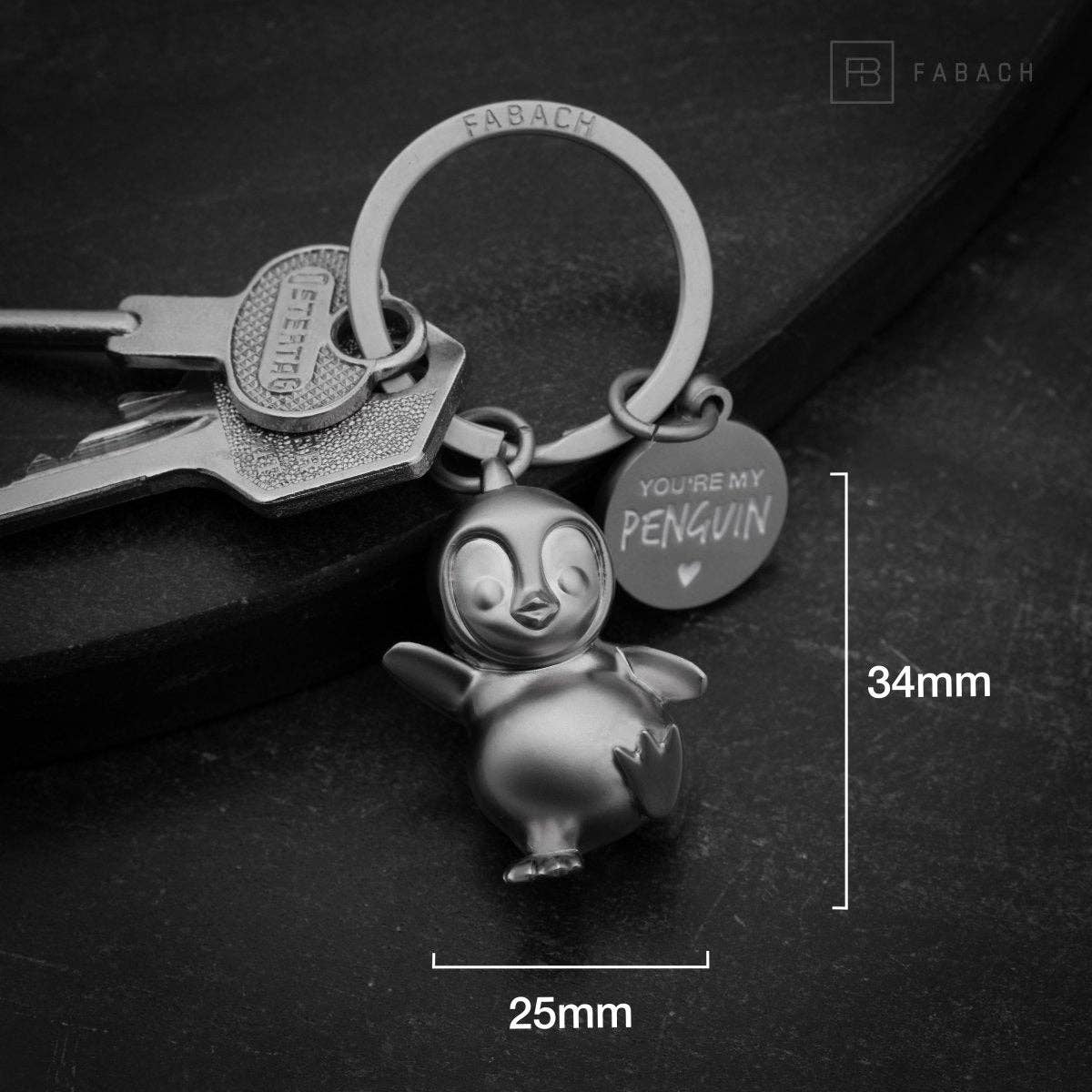 FABACH – Die Schlüsselanhänger-Schmiede - Wholesale Keychain - Unisex - “You're my penguin” penguin keychain “Breezy” with engraving - cute penguin lucky charm as a gift for partner9