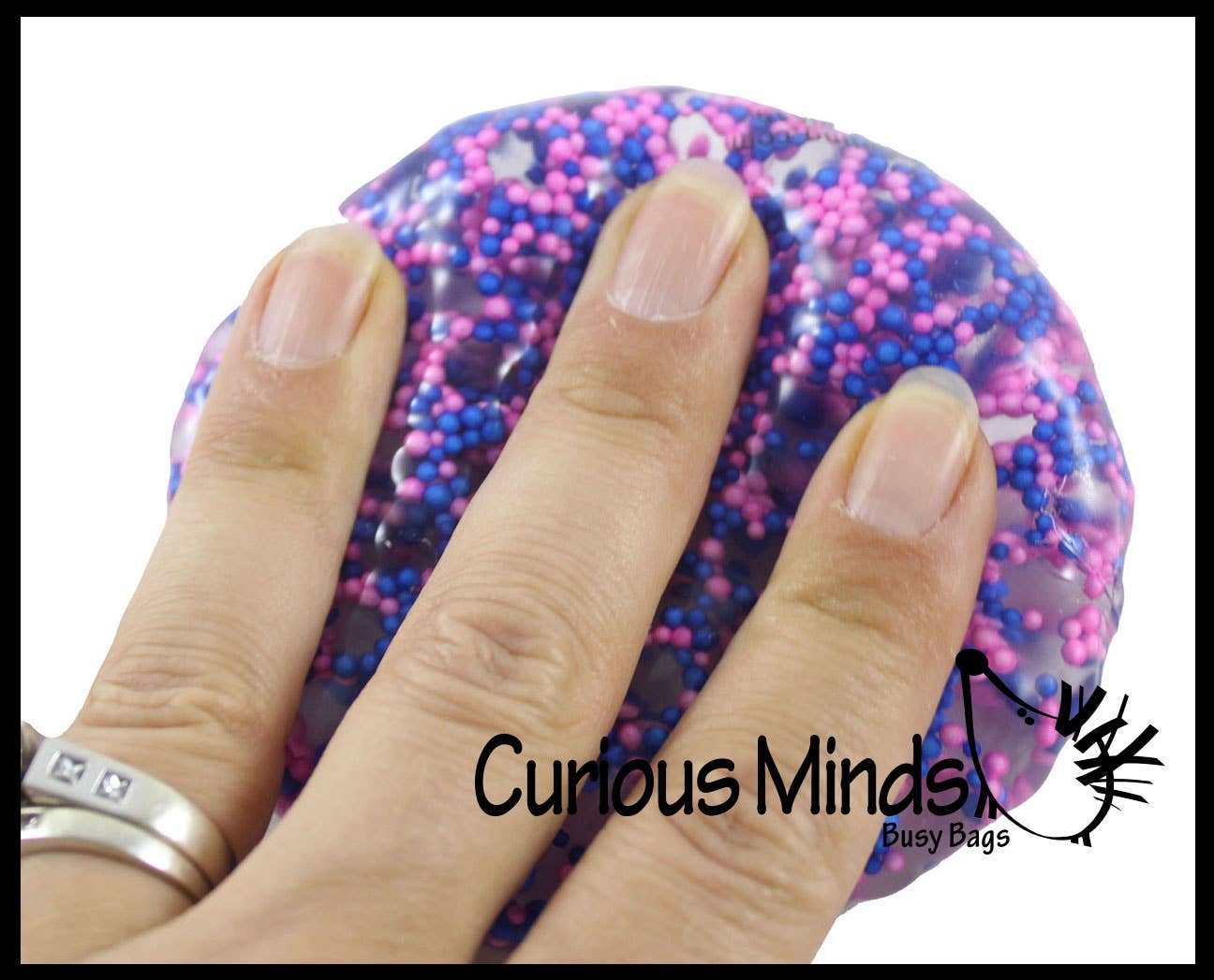 Curious Minds Toys – Brinquedo de espuma - Crianças e bebés por atacado – Confetti 1- 2" Confetti Bola de Stress Moldável - Squishy Gooey S6