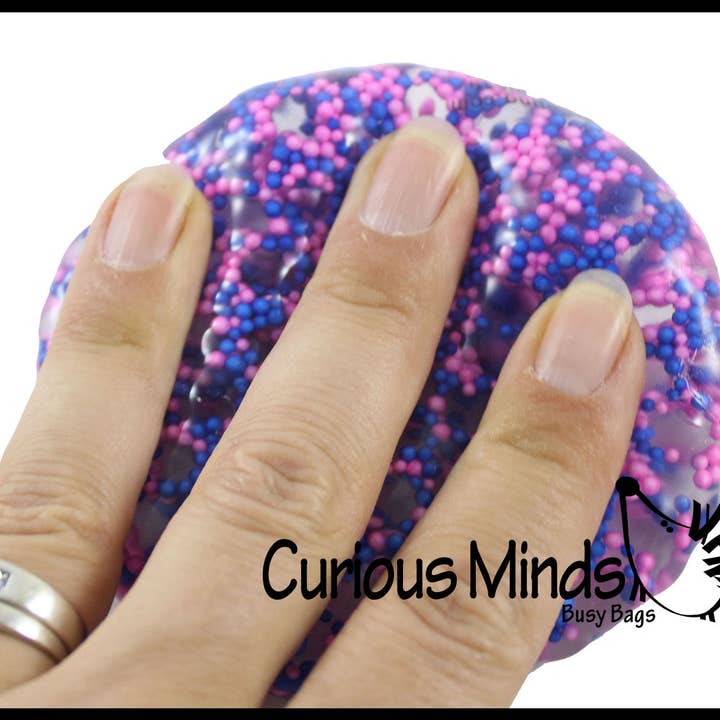 Curious Minds Toys – Brinquedo de espuma - Crianças e bebés por atacado – Confetti 1- 2" Confetti Bola de Stress Moldável - Squishy Gooey S6