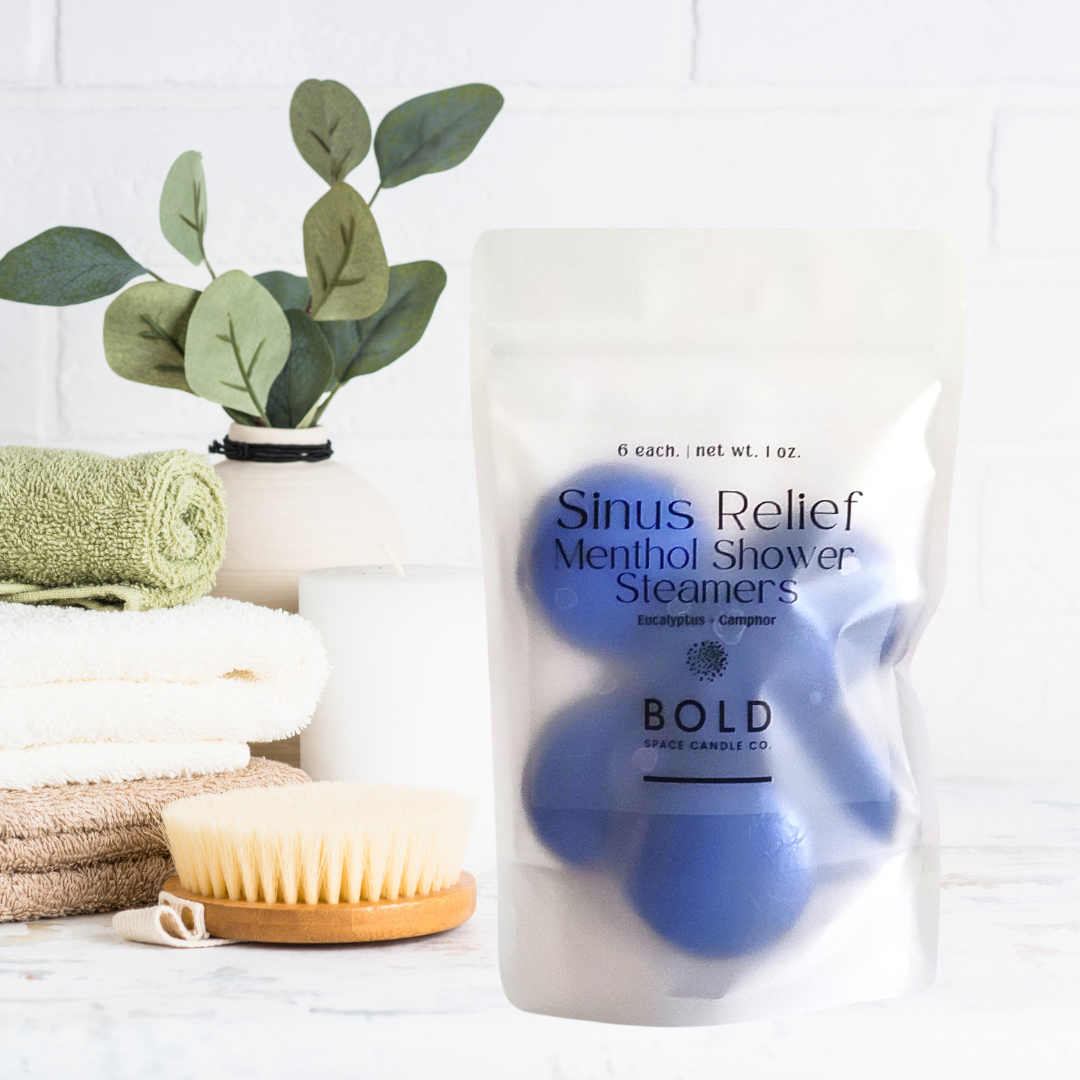 Bold Space Candle Co. - Wholesale Shower Steamer/Bomb - Sinus Relief Shower Steamer – Eucalyptus & Rosemary- 6 pack1