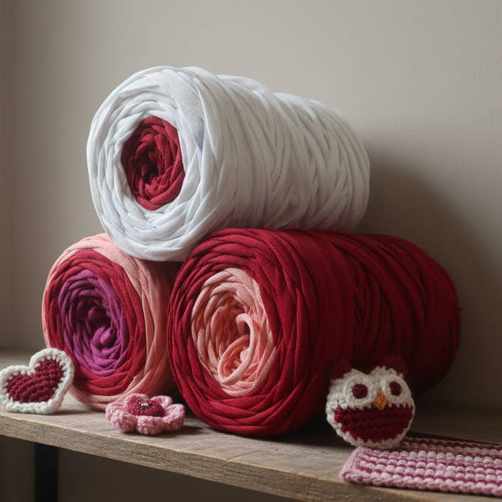 Pack 3 x Small T-shirt Yarn Balls for wholesale by WelcomeYarn