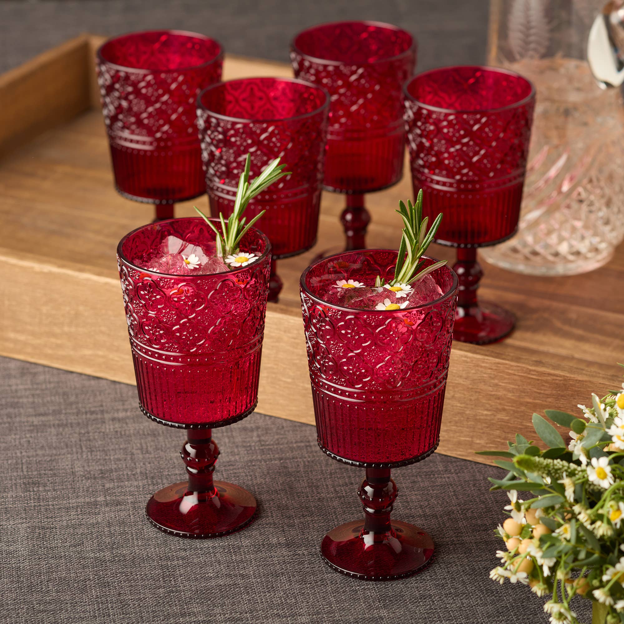 Certified International - Wholesale Drinking Glass/Cup - Victoria Ruby Acrylic All Purpose Goblet 14 oz.4