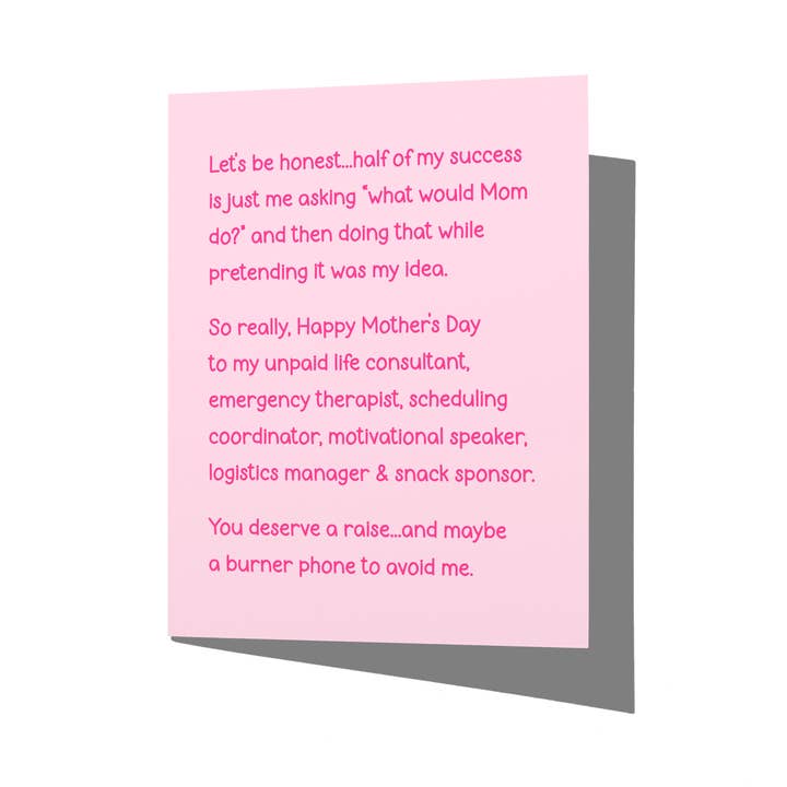 Biglietto di auguri per la Festa della Mamma divertente con telefono usa e getta per la vendita all'ingrosso da parte di La Folie Press