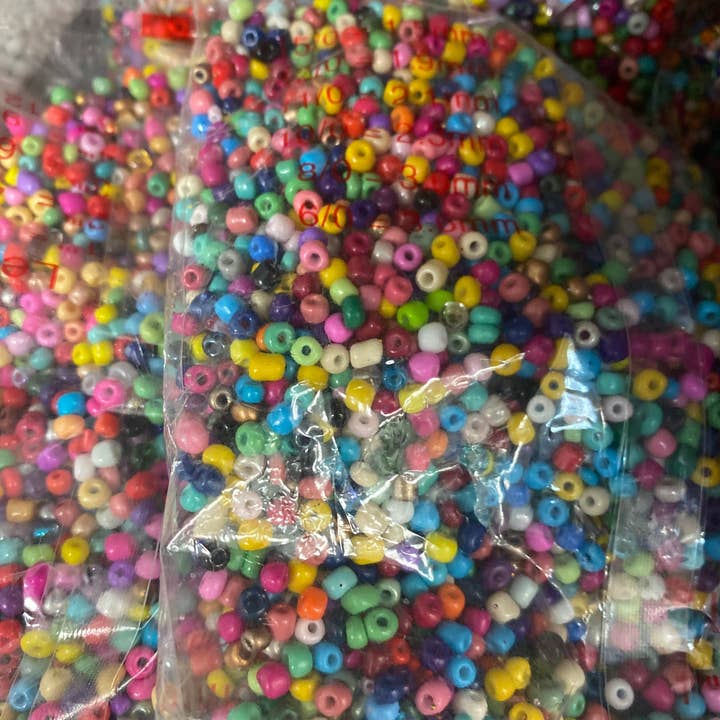 The Bead Bazaar - Wholesale Beads - Pack of Bright 4mm Waist Beads Seed Beads, Round Seed Beads, Beads For Mask Chains, Round Waist Beads In Packs, Bulk Glass Seed Bead For Jewelry7
