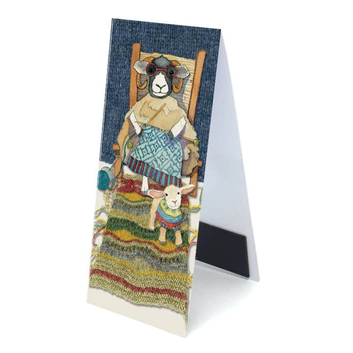 Knitting Sheep Magnetic Bookmark for wholesale by Emma Ball Ltd