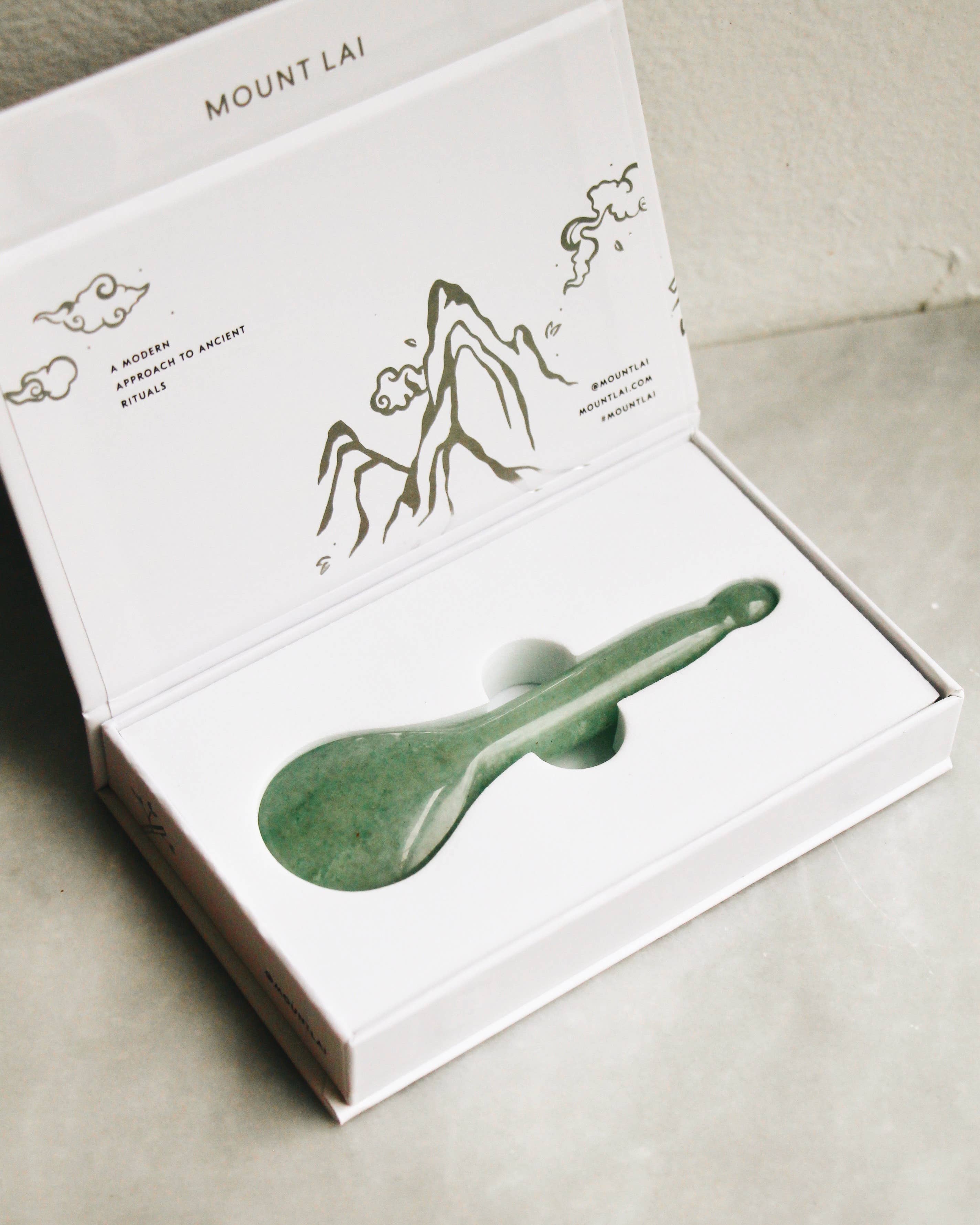 Mount Lai - Vendita all'ingrosso Strumenti per gua sha - The Jade Digopressione Gua Sha Cucchiaio6