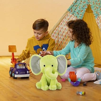 KINREX - Wholesale Stuffed/Plush Toy - Kids & Baby - Green Elephant Stuffed Animal – Stuff Animal Plush Toy 9"5