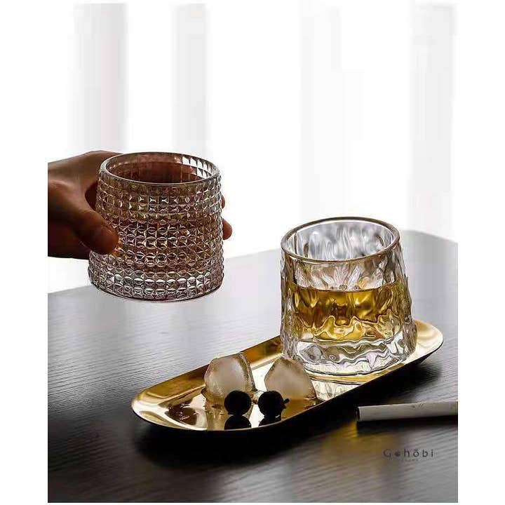 Gohobi (We cover U.S. import duties) - Wholesale Cocktail/liquor glass - Gohobi Handmade Rotating Glass Tumbler3