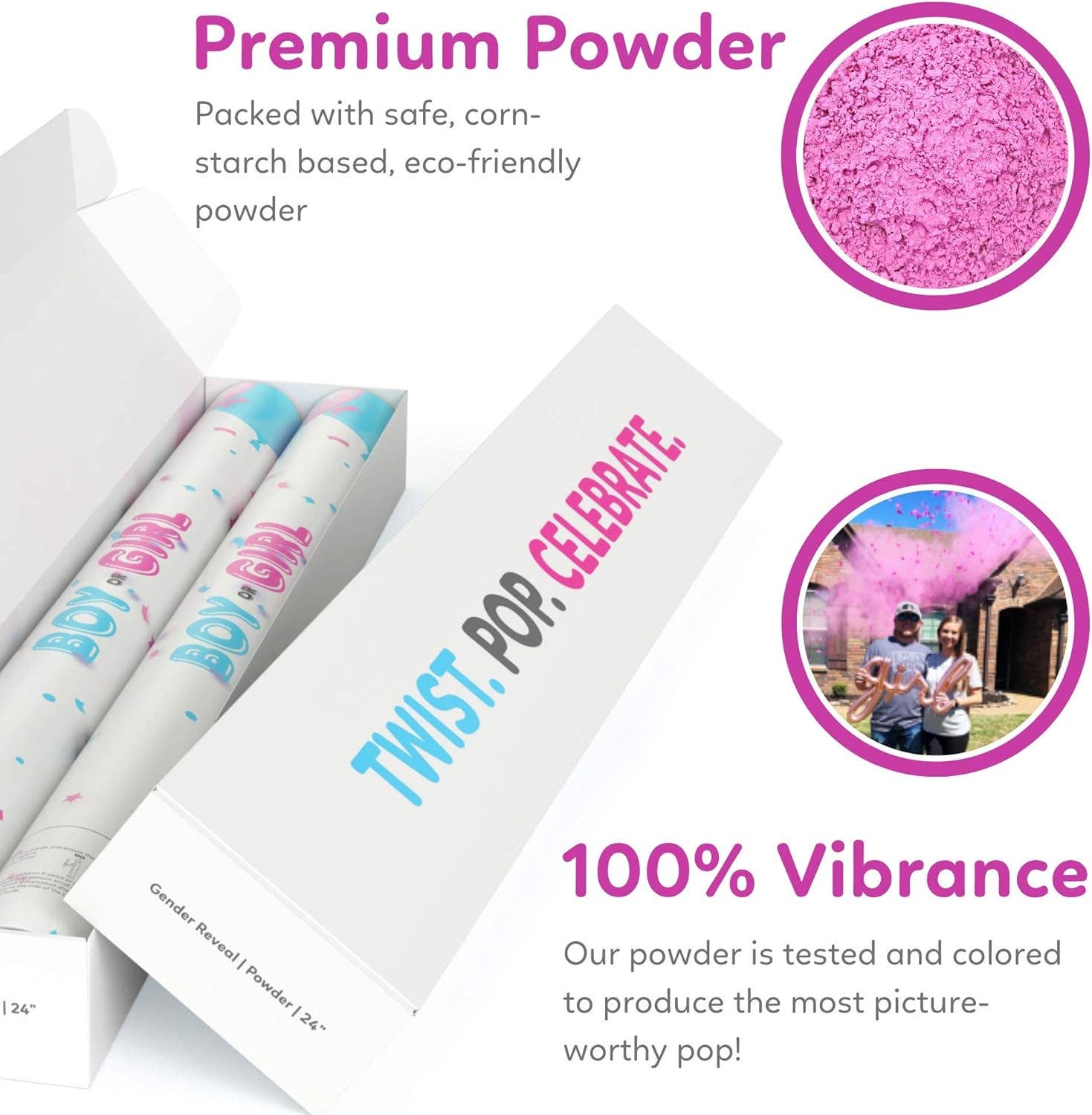 TUR Party Supplies - Wholesale Confetti - Authentic Gender Reveal Powder Popper7