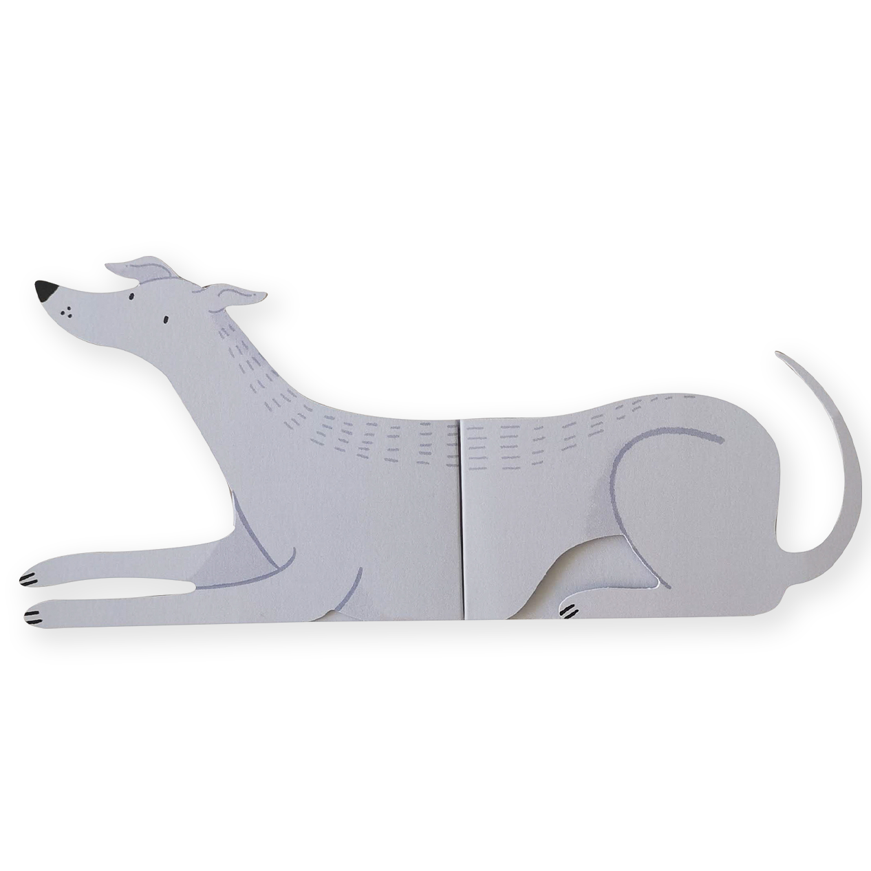 Bryony Moss Illustration - Wholesale Everyday Greeting Card - Finn, Long Doggo Shaped Extendable Card0