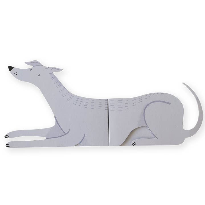 Bryony Moss Illustration - Wholesale Everyday Greeting Card - Finn, Long Doggo Shaped Extendable Card