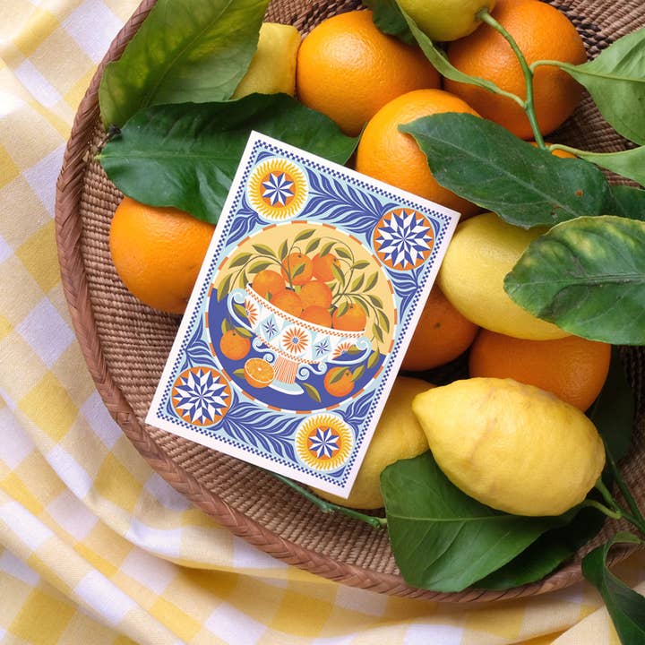 Printer Johnson Ltd – wholesale Everyday greeting card – Orange bowl | Everyday greetings card | Mediterranean, kitchen2