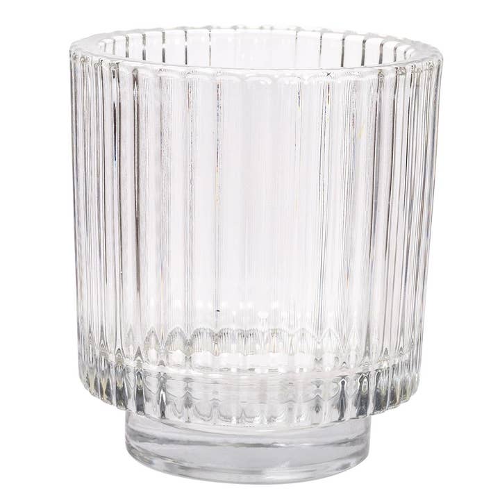 Truu Design - Wholesale Candle Holder - Truu Design Ribbed Glass Votive Holder,Glass, 6/DSP