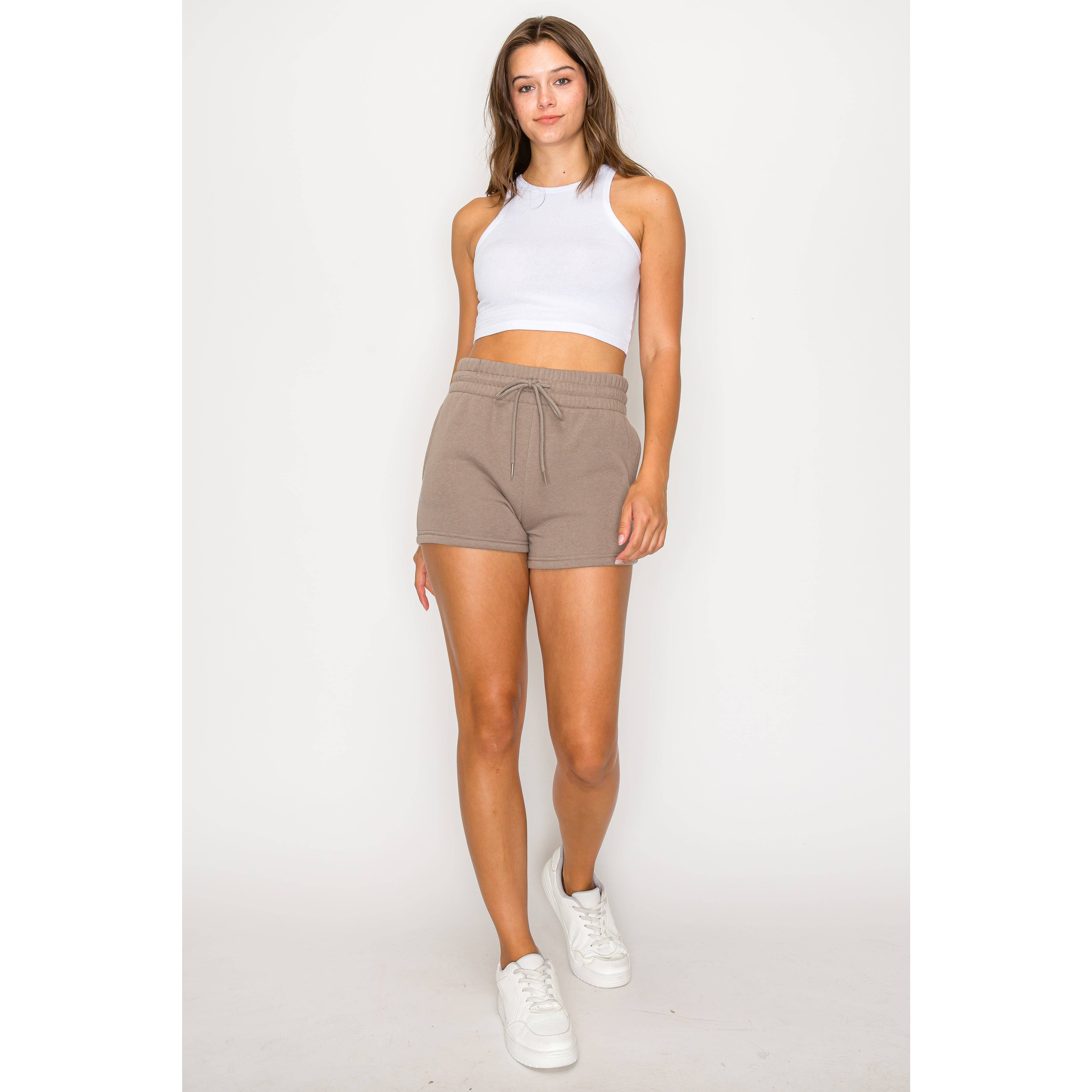 UP CLOTHING - Wholesale Shorts – Women’s - Solid Fleece Lounge Sweat Shorts17
