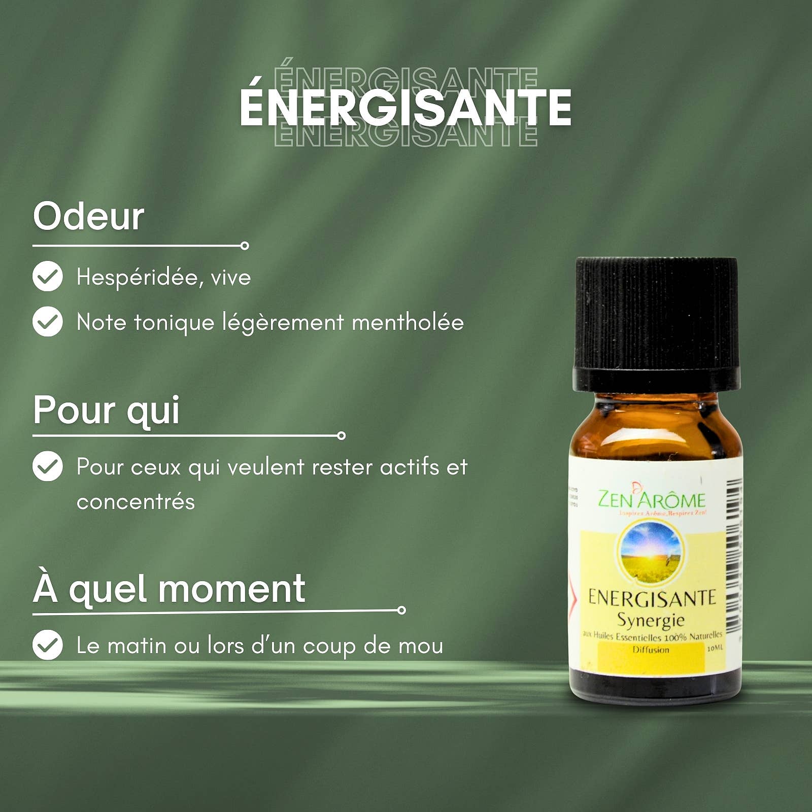 Zen'Arôme - Wholesale Essential Oil - Energizing Essential Oil Diffuser Blend - 10 ml5