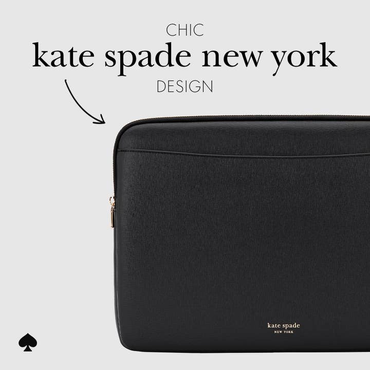 kate spade new york Laptop Sleeve 16" Black Saffiano for wholesale on Faire