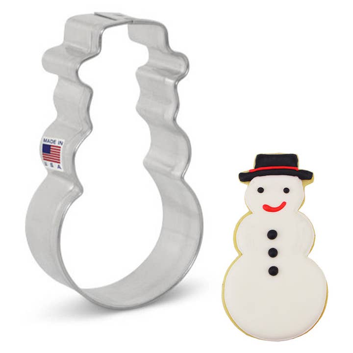 Mini Snowman Cookie Cutter. (Bag of 1 Dozen) for wholesale by Ann Clark
