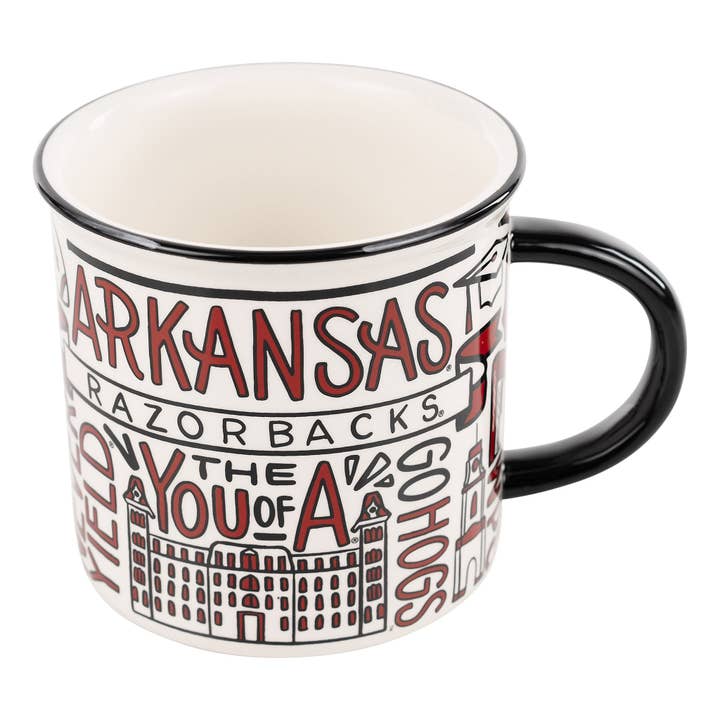 Arkansas Collage Campfire Mug for wholesale by Glory Haus