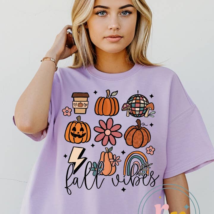 Groovy Fall Vibes Graphic T-shirt for wholesale by Rebellious Rose LLC
