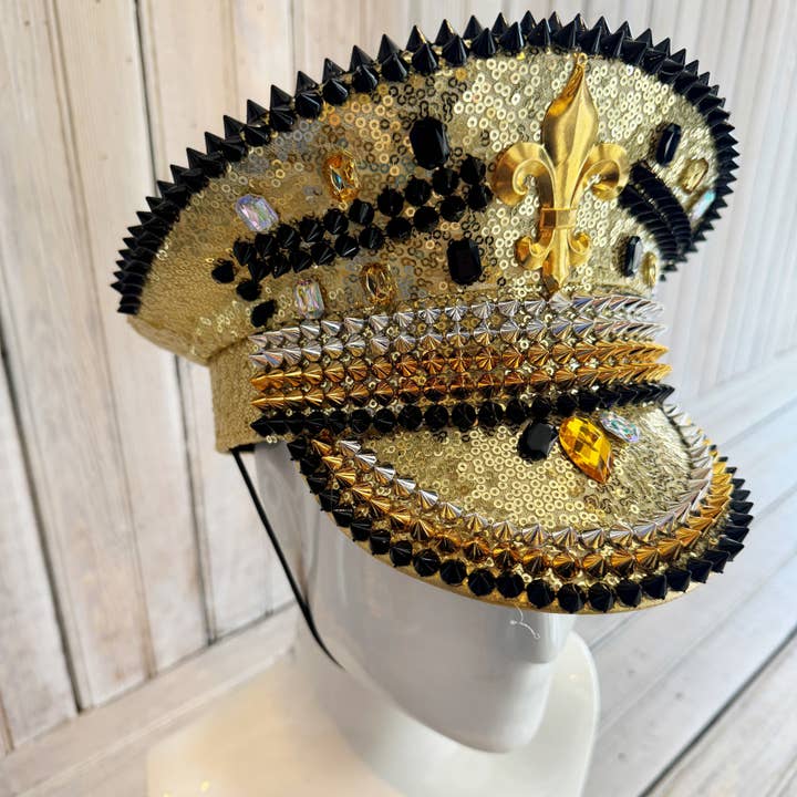 Nolaverse – wholesale Hattaccessoar - Dam – Nolaverse Svart & Guld Konduktörshatt