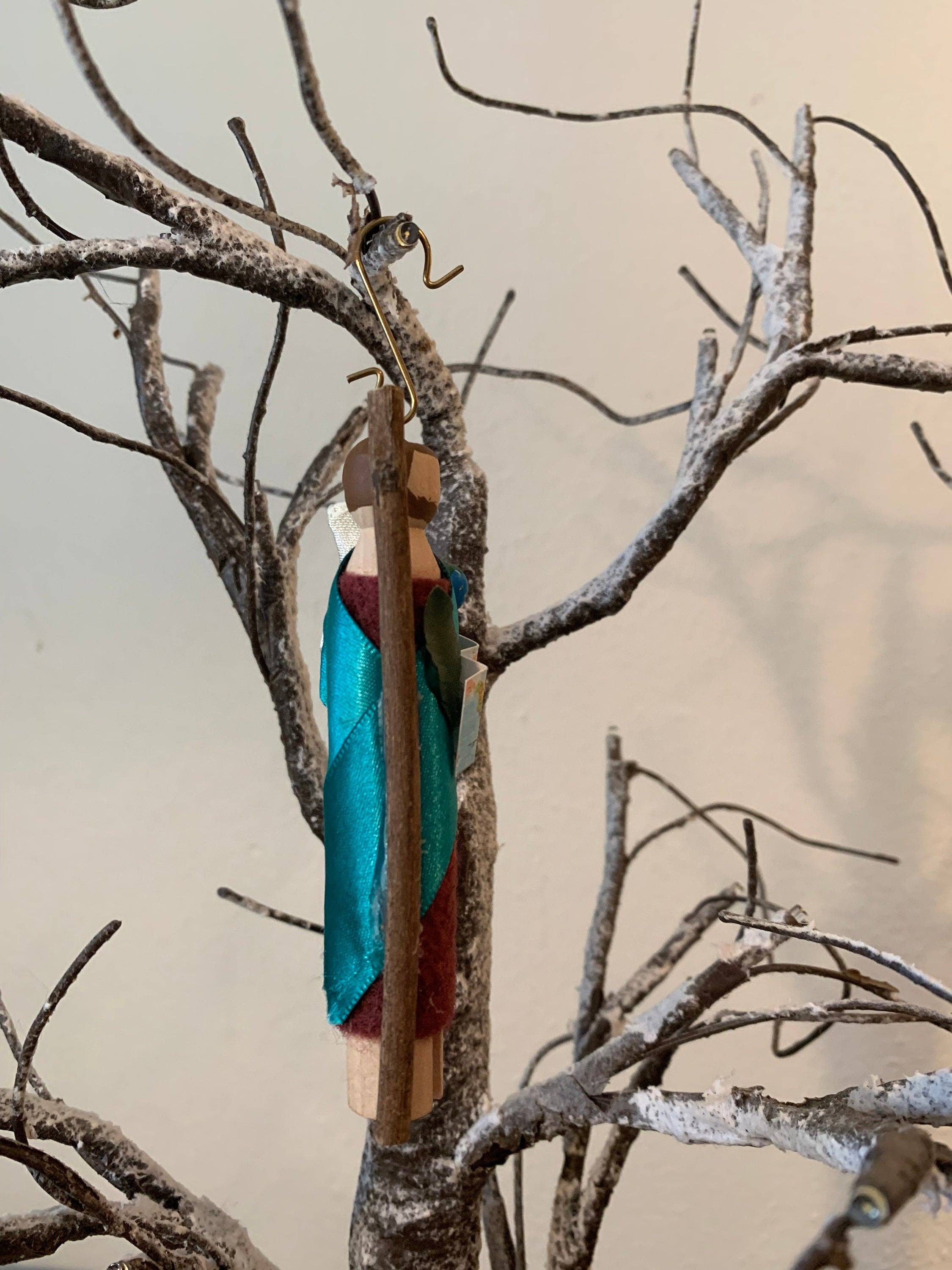 Our Saint Family – wholesale Ornament – St. Christopher Wooden Doll Ornament1