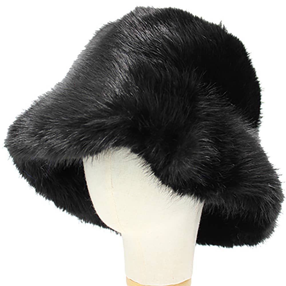 Sensibling Corp. - Wholesale Bucket Hat - Women's - Soft Plush Faux Fur Winter Bucket Hat7