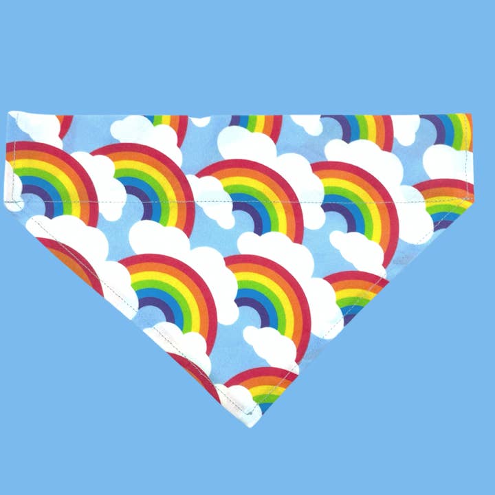 Woofingtons & Company – wholesale Pet bandana – Dog – Rainbows Over The Collar Dog Bandana, LGBTQIA Pride