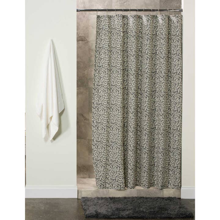 Bouvier Black Shower Curtain - Leaf for wholesale by Thomasville at Home