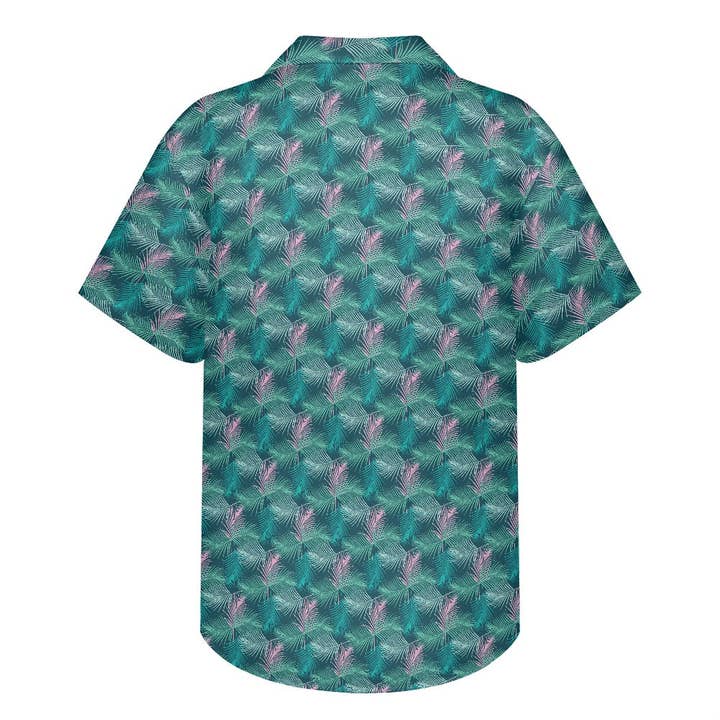 Edicion Especial - Wholesale Button Down Shirt - Men's - Teal Hawaiian shirt