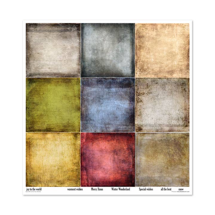 ITD Collection - Wholesale Scrapbook - SLS-086 - set 11pcs x 310x320 mm / 12,2x12,6 in - 200 GSM10