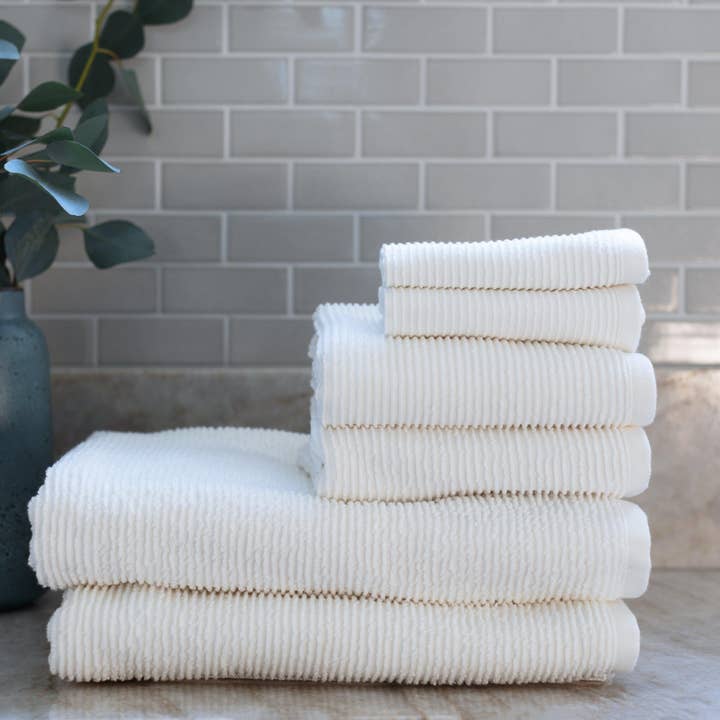 Pine & Palm Home - Wholesale Bath Towel - Turkish Cotton Quick-Dry Soft Rib Bath Towel for Summer