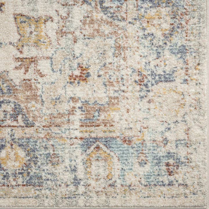 Cream Freesia 2384 Floral Vintage Area Rug for wholesale on Faire