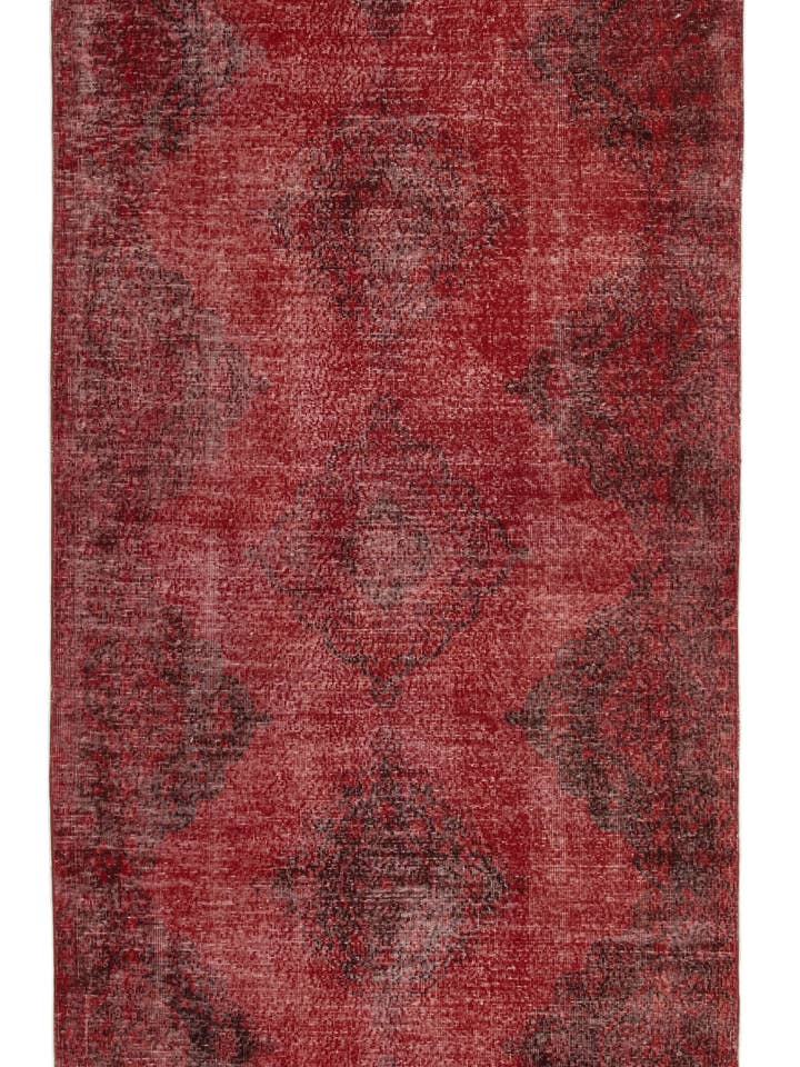 5x13 Rode Turkse Overdyed Loper - 21714 voor wholesale door RUG N CARPET