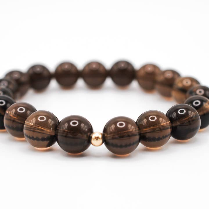 Smokey Quartz Solo Grande Bracelet for wholesale by Ripple | Reiki Infused Jewelry