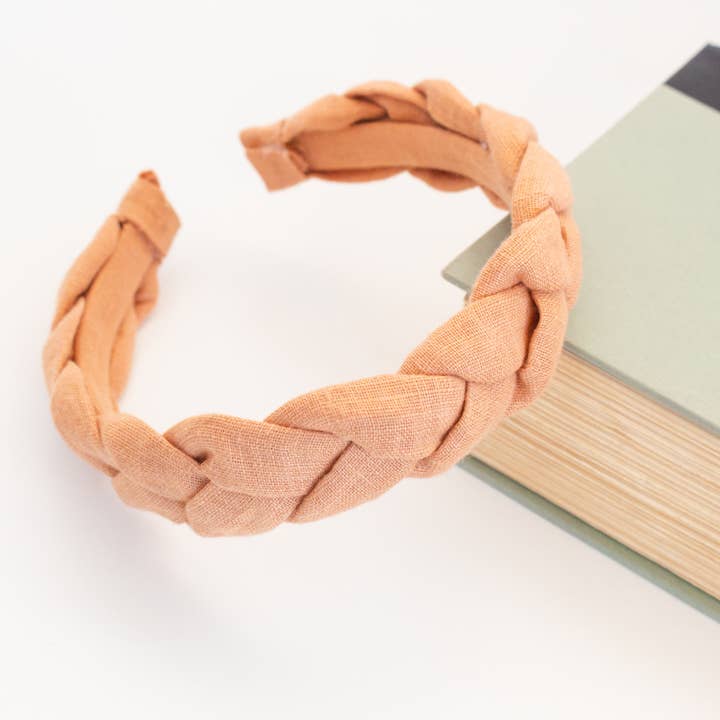 Diadema trenzada de lino Sugar Maple para venta al por mayor de Fablebands