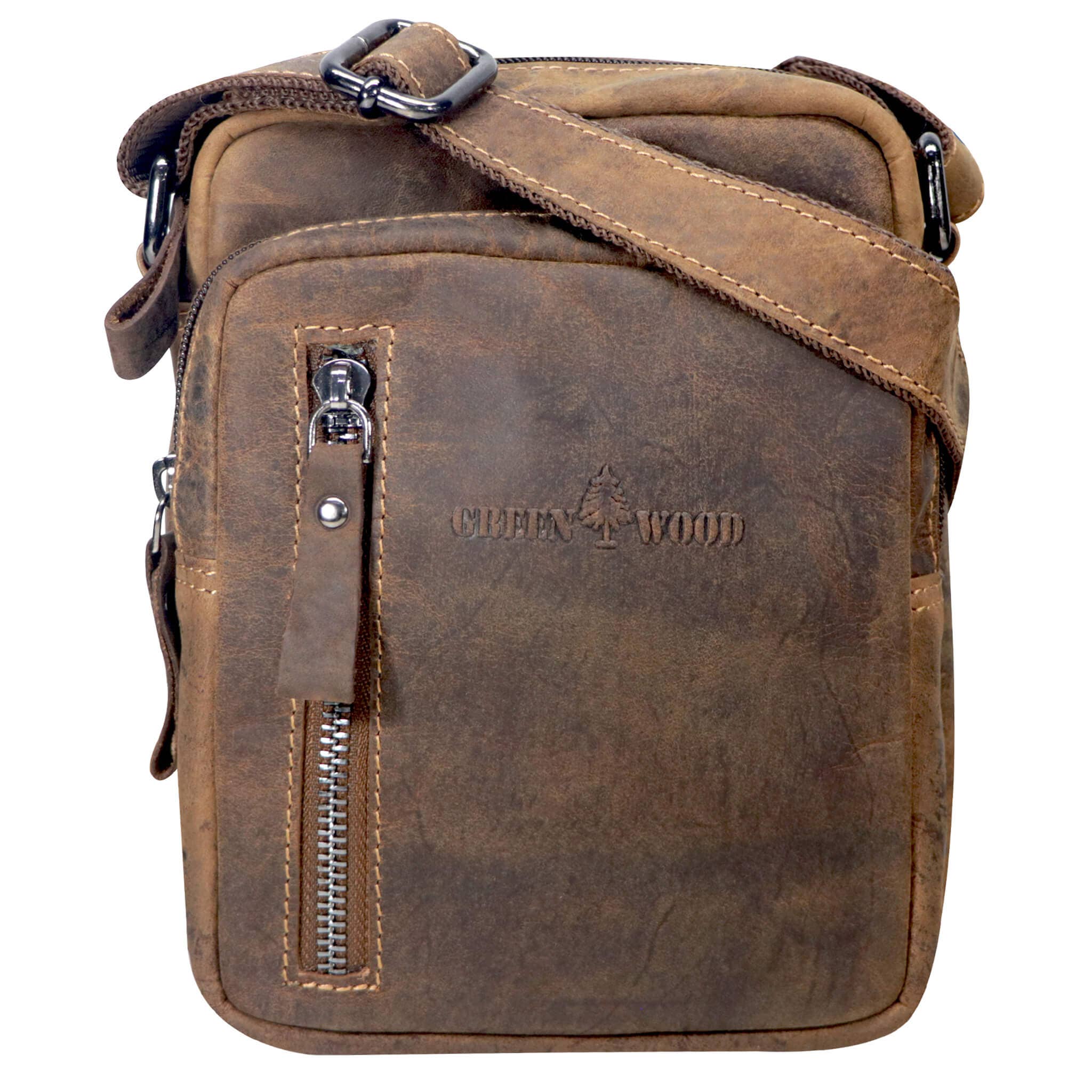 Greenwood – Engroshandel Crossbodytaske – unisex – Nili lille skuldertaske med flere rum Crossbody taske læder10