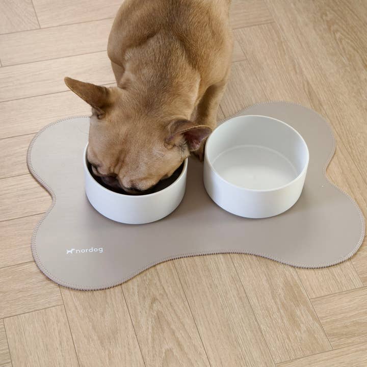 Nordog – wholesale Pet food mat – Dog – Placemat for dog bowls (cappuccino)