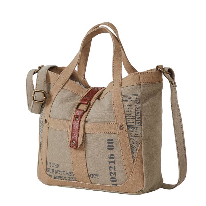 Mona B. - Wholesale Crossbody Bag - Women's - Portland Up-Cycled Canvas Women's Crossbody Bag