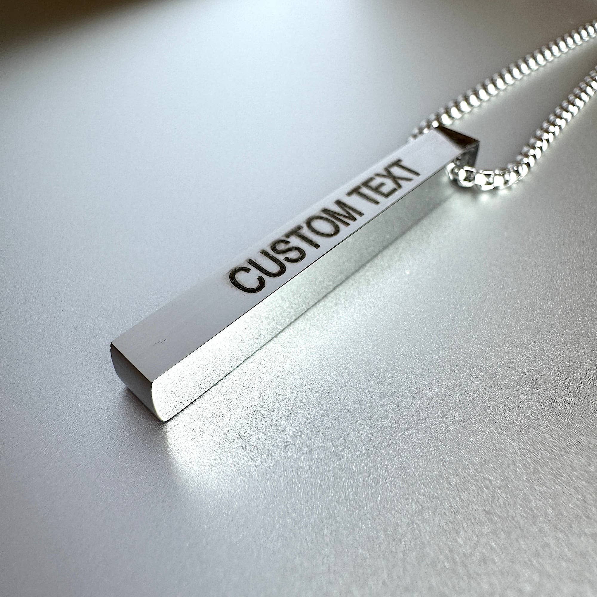 PAXPARIS - Vendita all'ingrosso Collana con ciondolo/pendaglio - Ciondolo a forma di barra da uomo in argento - acciaio inossidabile1