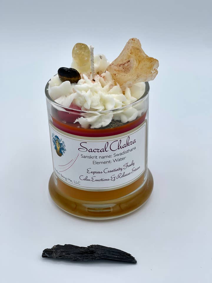 Vela del Chakra Sacro - Santuario Sagrado para venta al por mayor de Perfect Being Me, LLC