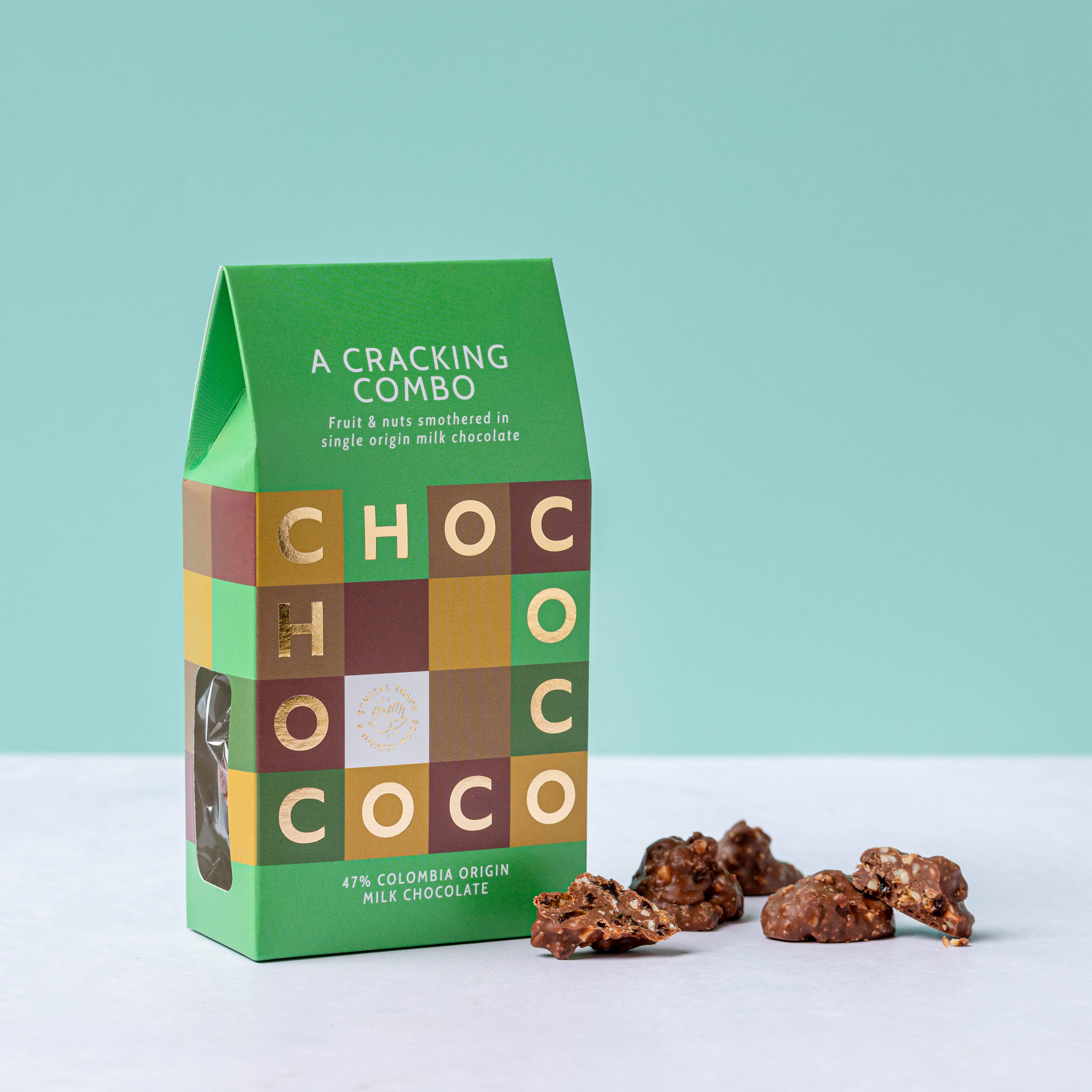 Chococo – wholesale Chocolate-covered sweets – "A Cracking Combo" Fruit & Nut Milk Chocolate Clusters (Copy0