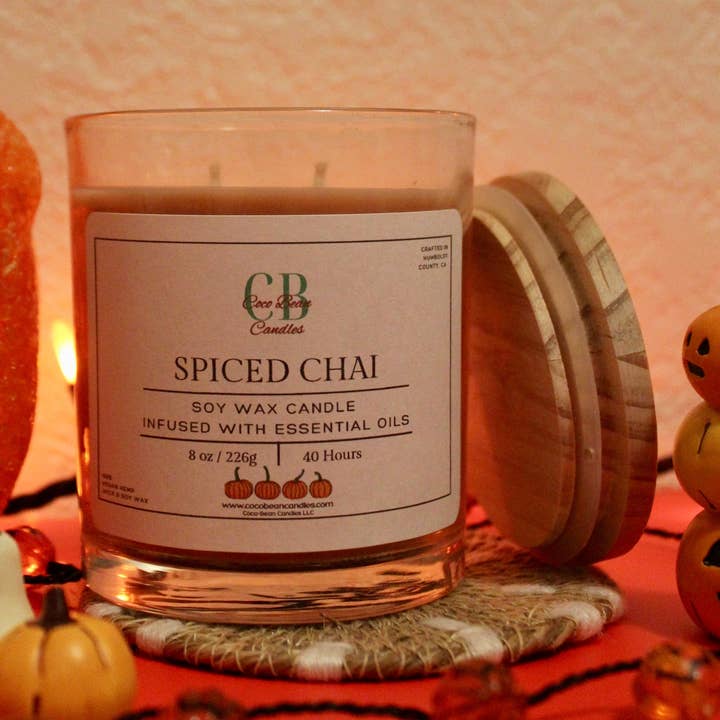 Bougie au soja Chai épicée pour la vente par Coco Bean Candles