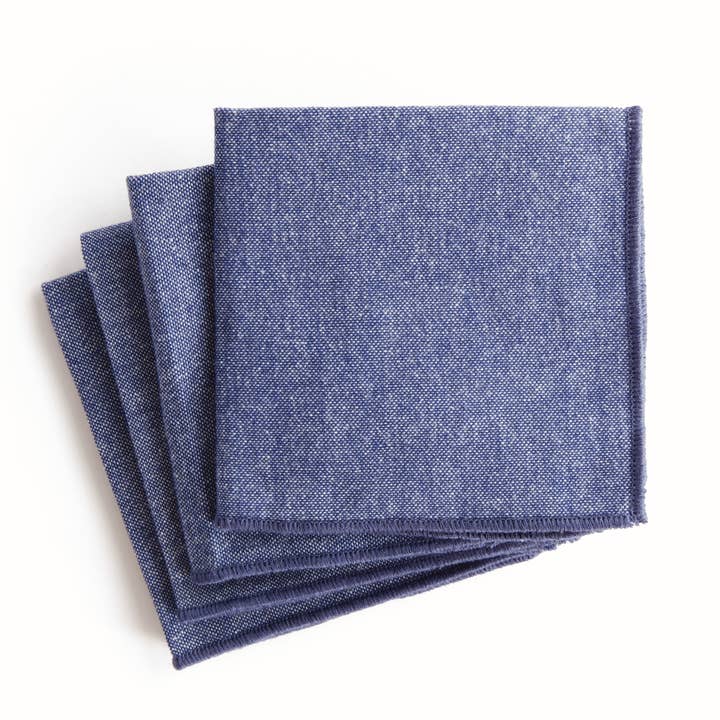 Barclay Butera Miramar Cocktail Napkins, Navy Blue for wholesale by Napa Home & Garden
