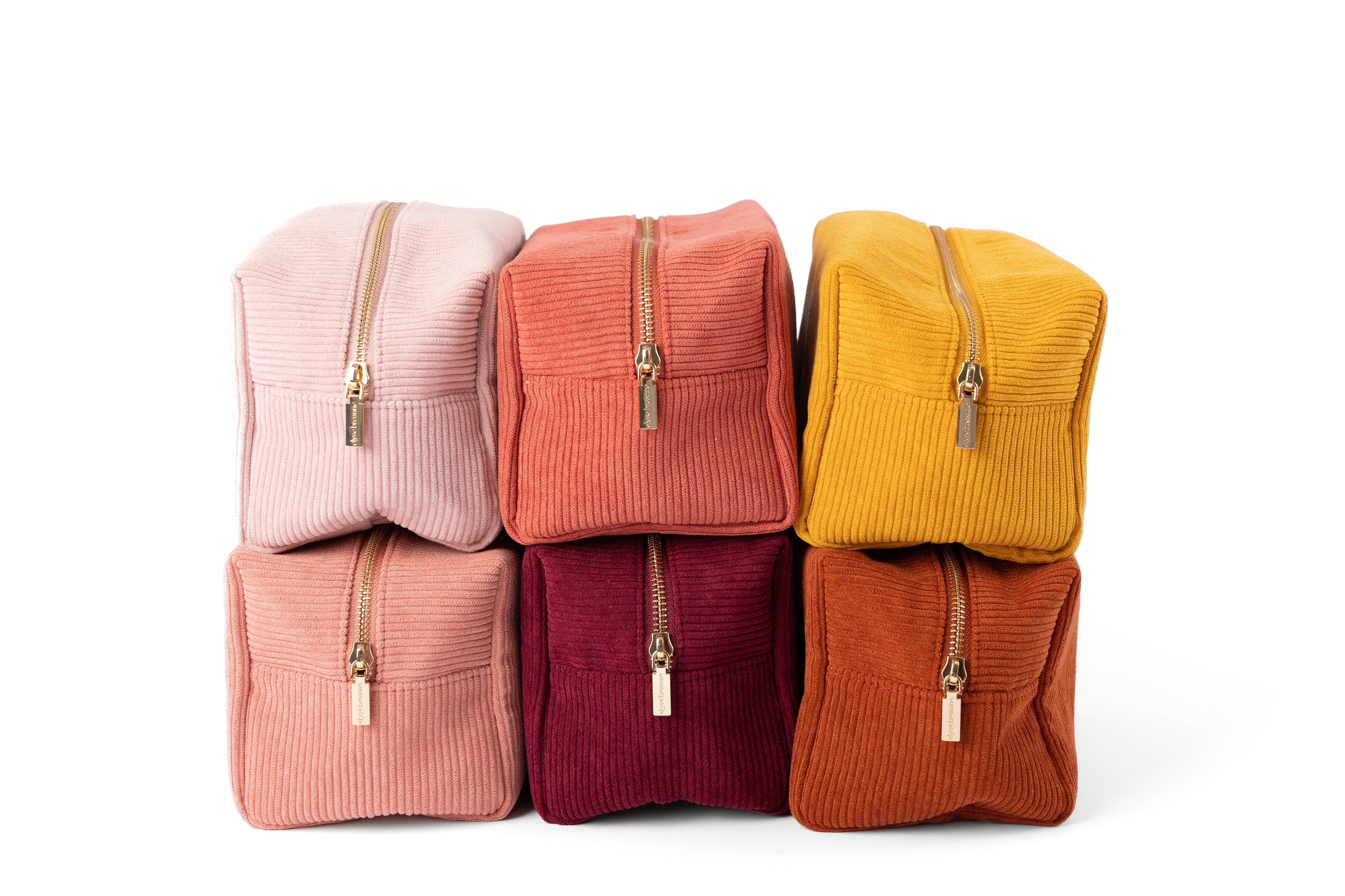 Elyse Breanne Design - Wholesale Makeup/Cosmetic Bag - Peony Corduroy Cosmetic Bag3