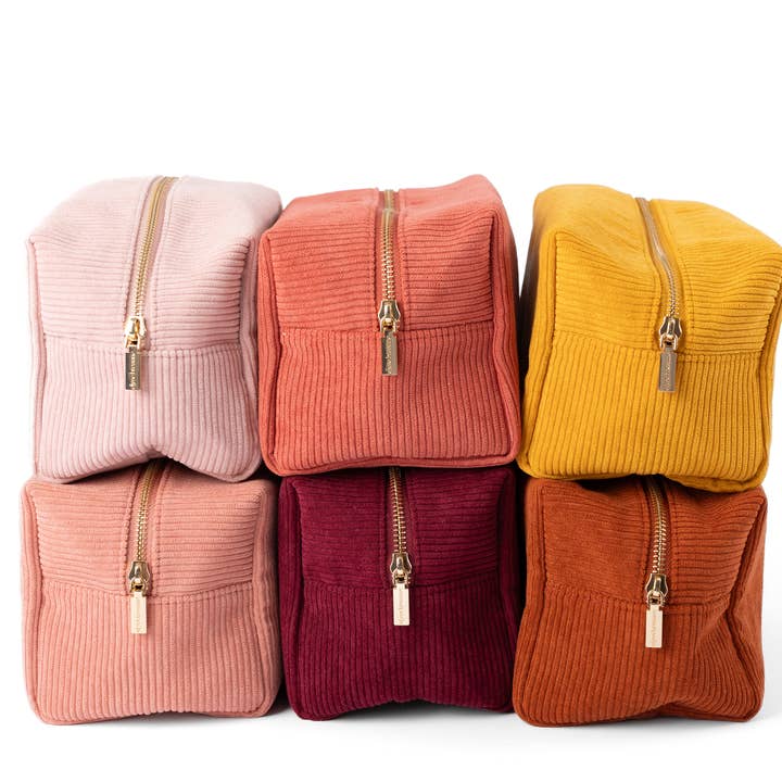 Bolsa de cosméticos de pana para venta al por mayor de Elyse Breanne Design